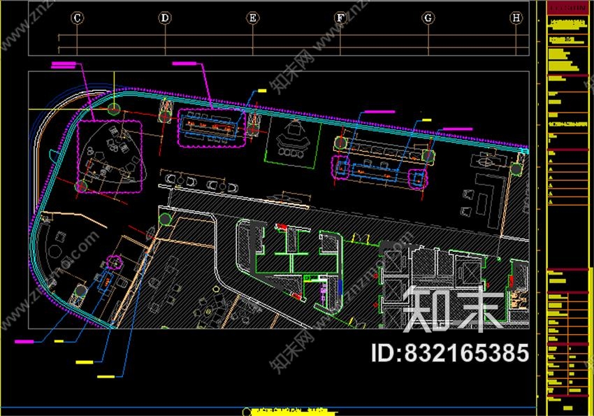 集艾G&amp;A设计徐汇万科中心二期办公样板间｜CAD施工图&amp;汇报文件施工图下载【ID:832165385】