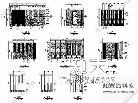 施工图酒店公共卫生间室内装修图施工图下载【ID:532045665】