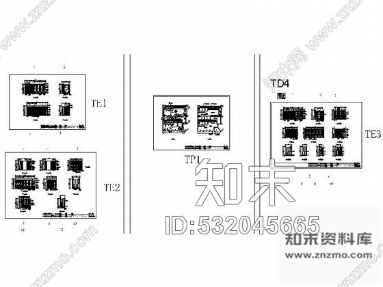 施工图酒店公共卫生间室内装修图施工图下载【ID:532045665】