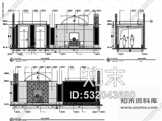 施工图山东某奢华五星级大酒店客房区施工图cad施工图下载【ID:532043680】