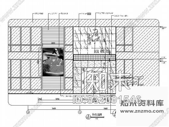 施工图南京时尚铁板烧餐厅装修施工图含效果cad施工图下载【ID:532001546】