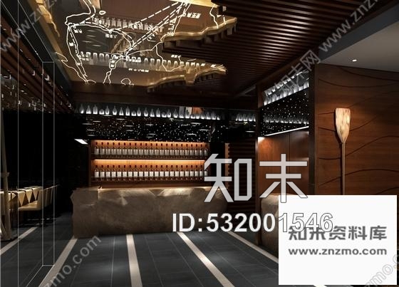 施工图南京时尚铁板烧餐厅装修施工图含效果cad施工图下载【ID:532001546】