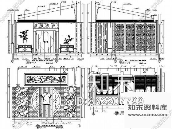 图块/节点茶艺馆豪华包间立面图cad施工图下载【ID:832207799】