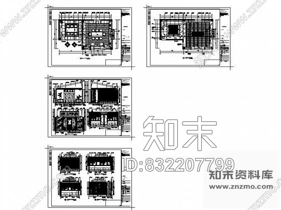 图块/节点茶艺馆豪华包间立面图cad施工图下载【ID:832207799】