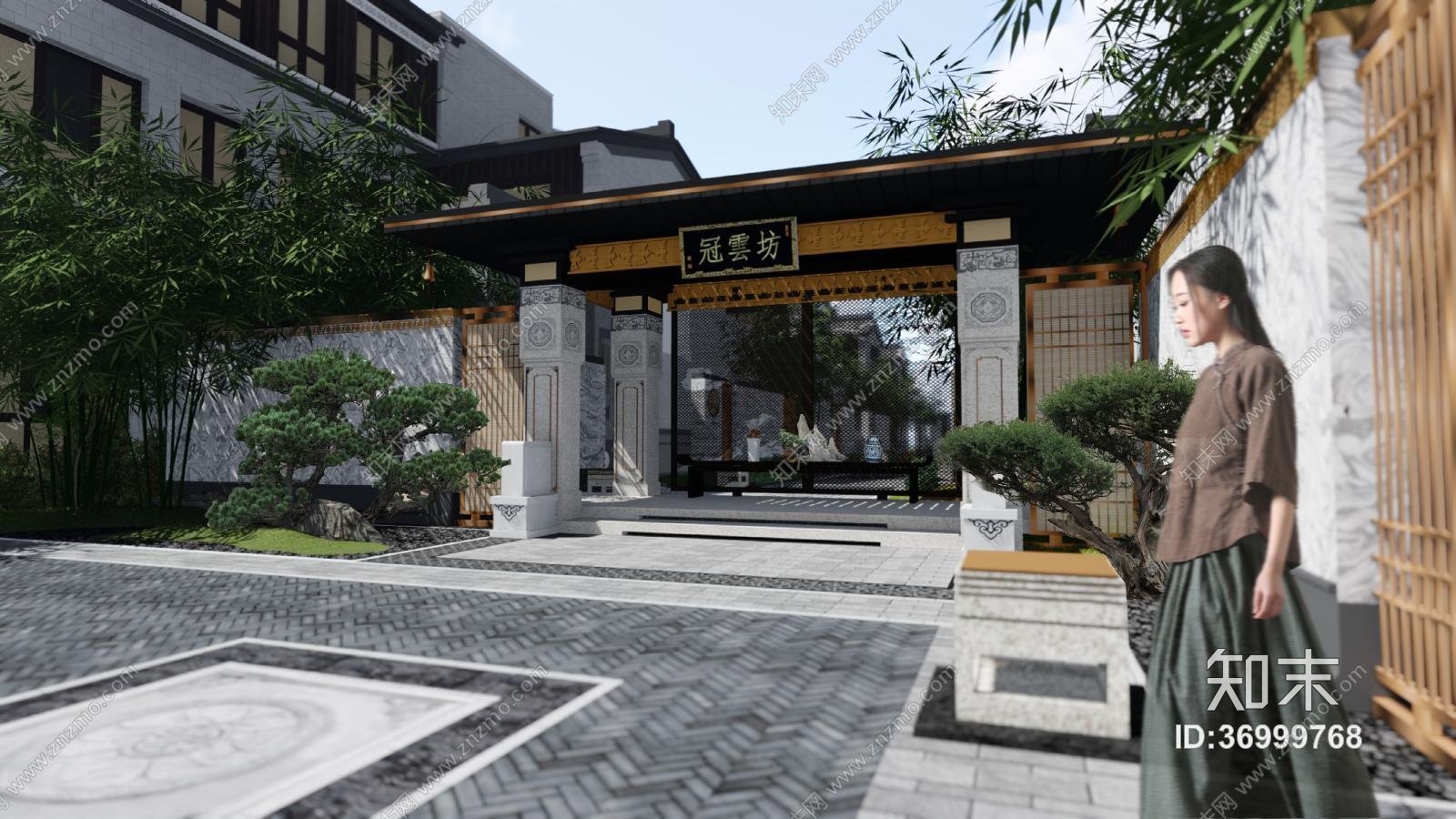 【罗朗园境】苏州泰禾·姑苏院子丨效果图39p 景观设计方案87p丨671m