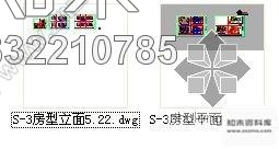 图块/节点某酒店S-3型客房立面图cad施工图下载【ID:832210785】