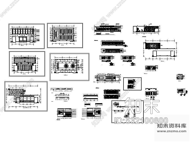 施工图某多功能厅装修图cad施工图下载【ID:532100800】