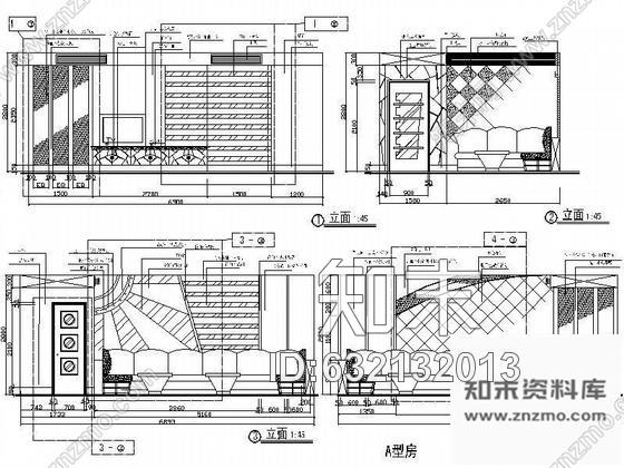 施工图经典豪华夜总会包房装修图cad施工图下载【ID:632132013】