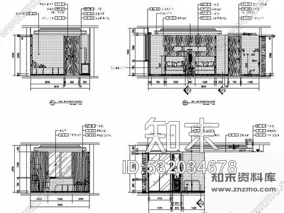 施工图江苏混搭风格度假村宾馆全套室内设计CAD装修图含效果施工图下载【ID:532034678】