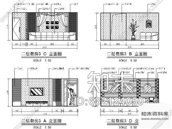 施工图沈阳某商务KTV酒店装修图含效果cad施工图下载【ID:632124050】