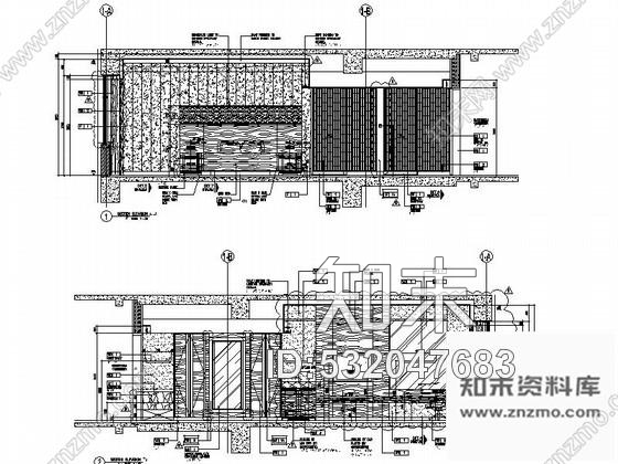 施工图西安经典酒店双人大床房室内装修图施工图下载【ID:532047683】