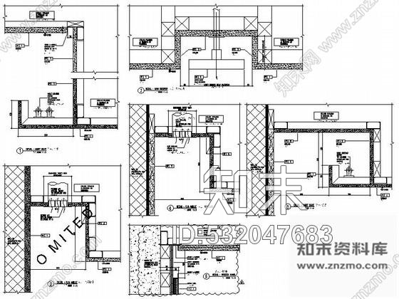 施工图西安经典酒店双人大床房室内装修图施工图下载【ID:532047683】