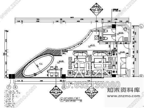 施工图豪华KTV空间VIP房装修图cad施工图下载【ID:632130080】