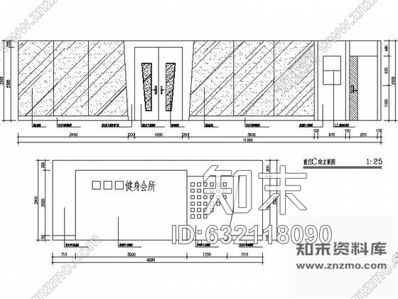 施工图某健身会所室内装修图cad施工图下载【ID:632118090】