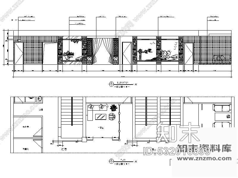 施工图雅致茶楼室内装修图cad施工图下载【ID:532016599】