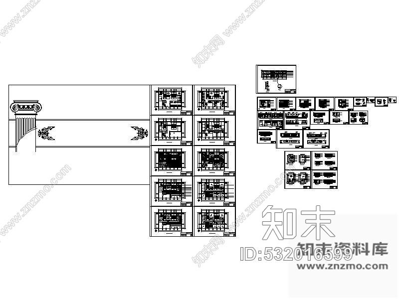 施工图雅致茶楼室内装修图cad施工图下载【ID:532016599】