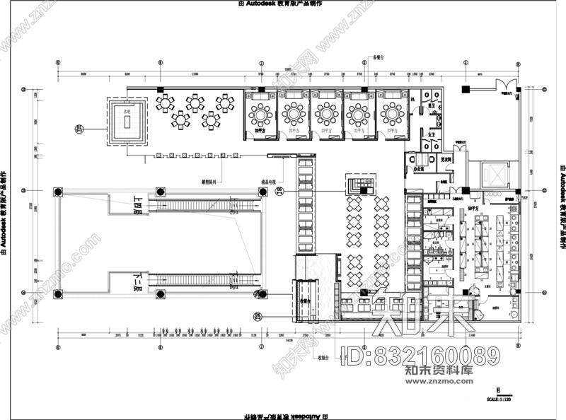 郭继-万象城诺米丁餐厅混搭风格cad施工图下载【ID:832160089】