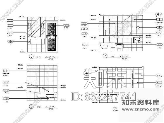 图块/节点酒店卫生间详图设计E型cad施工图下载【ID:832257741】