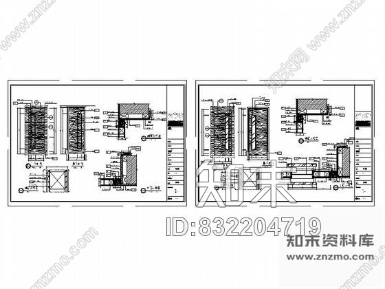 图块/节点休闲区单扇门详图cad施工图下载【ID:832204719】