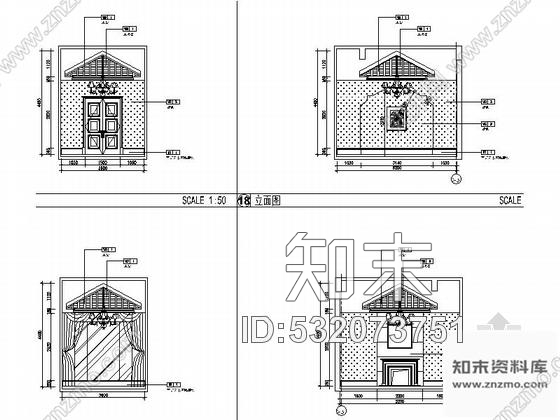 施工图上海某西班牙风格售楼处室内装修施工图含效果cad施工图下载【ID:532073751】