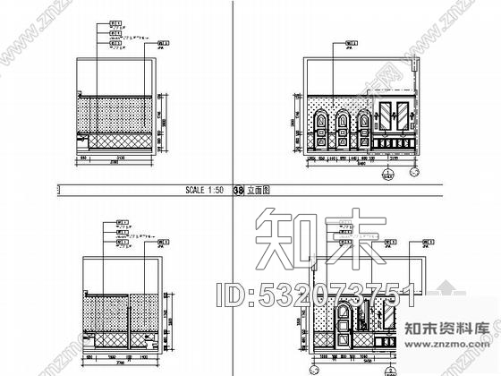 施工图上海某西班牙风格售楼处室内装修施工图含效果cad施工图下载【ID:532073751】
