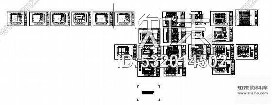 施工图美食城装修全套图纸cad施工图下载【ID:532014502】