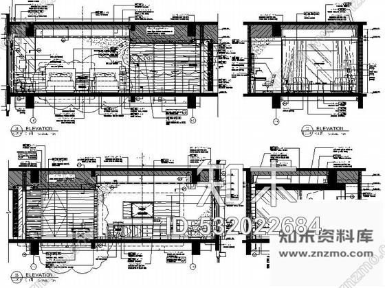 施工图广东花都高档现代风格五星酒店客房室内装修施工图含实景图cad施工图下载【ID:532022684】