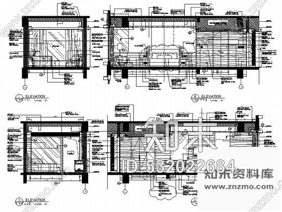 施工图广东花都高档现代风格五星酒店客房室内装修施工图含实景图cad施工图下载【ID:532022684】