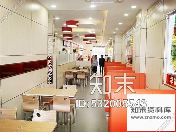 施工图厦门某时尚快餐店室内装修施工图含实景cad施工图下载【ID:532005543】