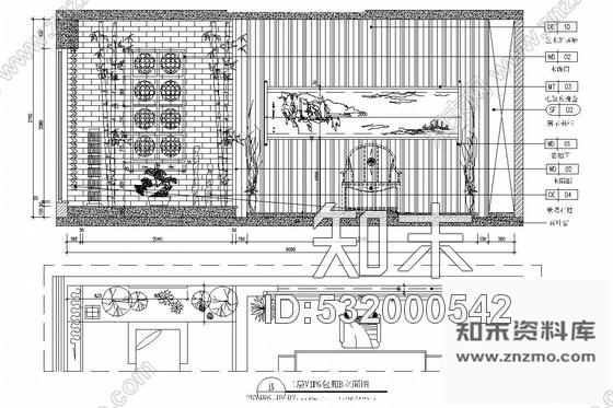 施工图江西优雅中式风格商务茶馆室内装修图含效果图cad施工图下载【ID:532000542】