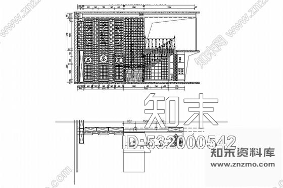 施工图江西优雅中式风格商务茶馆室内装修图含效果图cad施工图下载【ID:532000542】