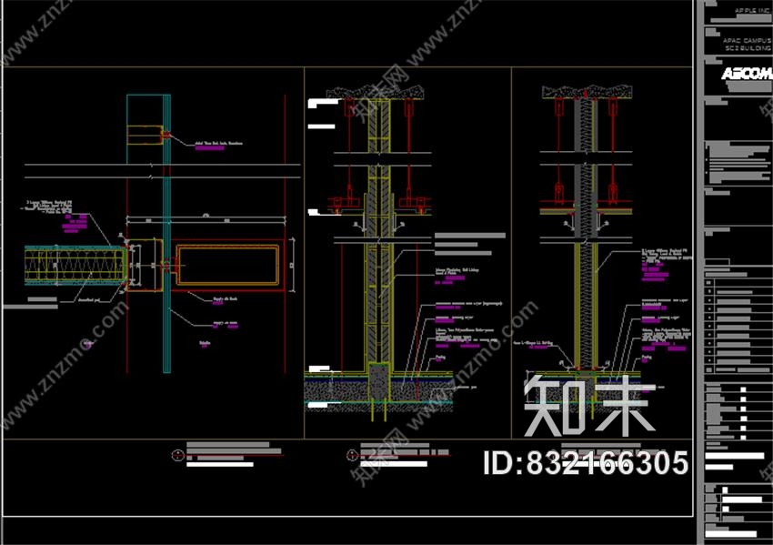 美国AECOMApple苹果上海2号园区办公室丨效果图+CAD施工图+机电图施工图下载【ID:832166305】