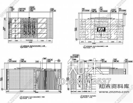 施工图某大酒店包厢装饰设计图cad施工图下载【ID:532013537】