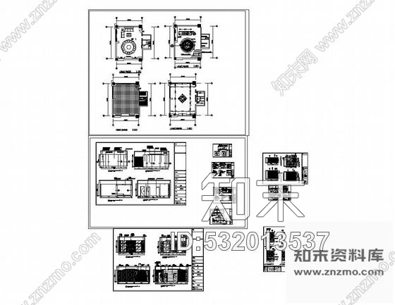 施工图某大酒店包厢装饰设计图cad施工图下载【ID:532013537】