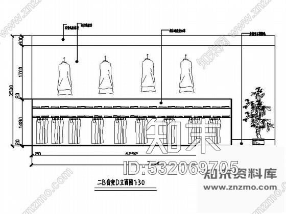 施工图福建现代风格服装专卖店室内装修设计施工图cad施工图下载【ID:532069705】