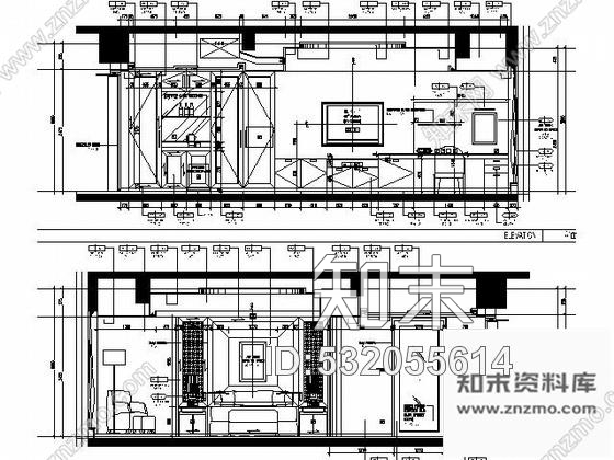 施工图温州某酒店边间大床型客房施工图cad施工图下载【ID:532055614】