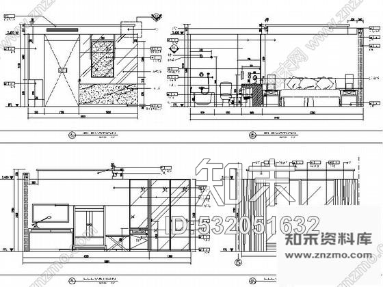 施工图家庭现代标准房装修图cad施工图下载【ID:532051632】