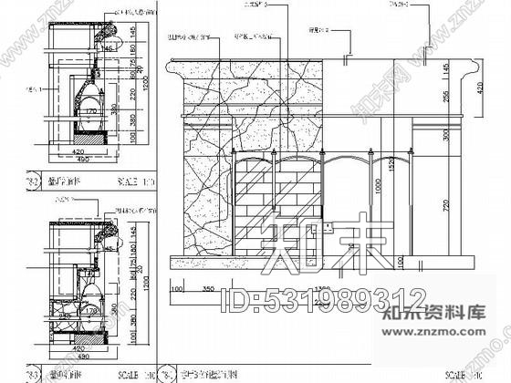 施工图大连田园精致三层别墅室内装修图含实景cad施工图下载【ID:531989312】