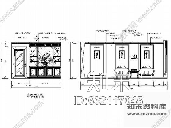 施工图某洗浴中心按摩房设计装修图cad施工图下载【ID:632117045】