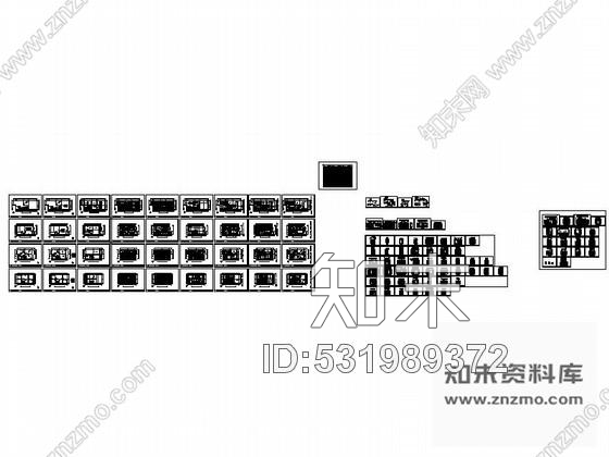 施工图花园式三层别墅室内装修图cad施工图下载【ID:531989372】