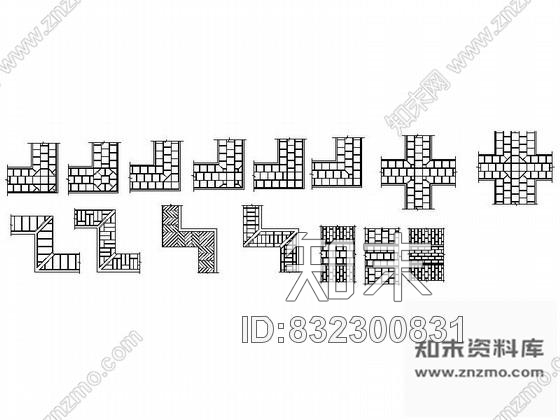 图块/节点大理石拼花及地毯拼花CAD图块下载施工图下载【ID:832300831】