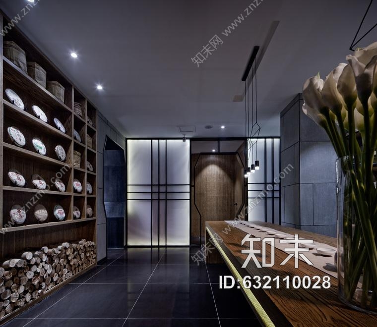 新疆禅意空间|合一茶道休闲会所设计施工图附效果图cad施工图下载【ID:632110028】