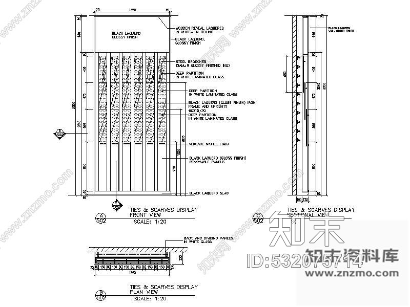 施工图台北某品牌服饰室内专卖店装修图cad施工图下载【ID:532075714】