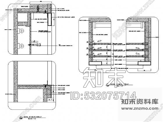 施工图台北某品牌服饰室内专卖店装修图cad施工图下载【ID:532075714】
