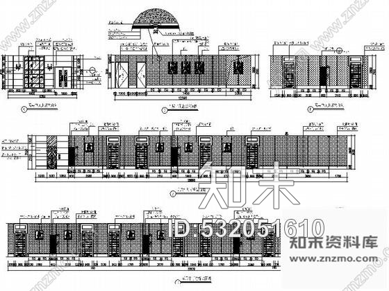 施工图西安某国际酒店豪华中厅走廊内装修图cad施工图下载【ID:532051610】