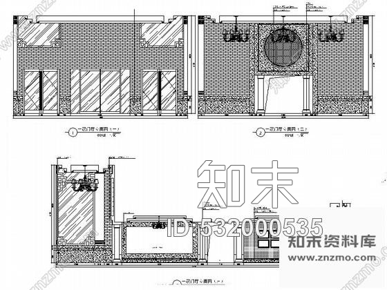 施工图河北特色品牌新中式烤鸭店装修图含效果cad施工图下载【ID:532000535】