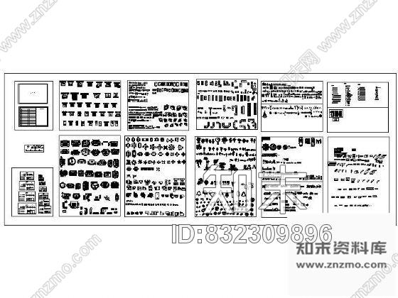 图块/节点常用综合图块集cad施工图下载【ID:832309896】