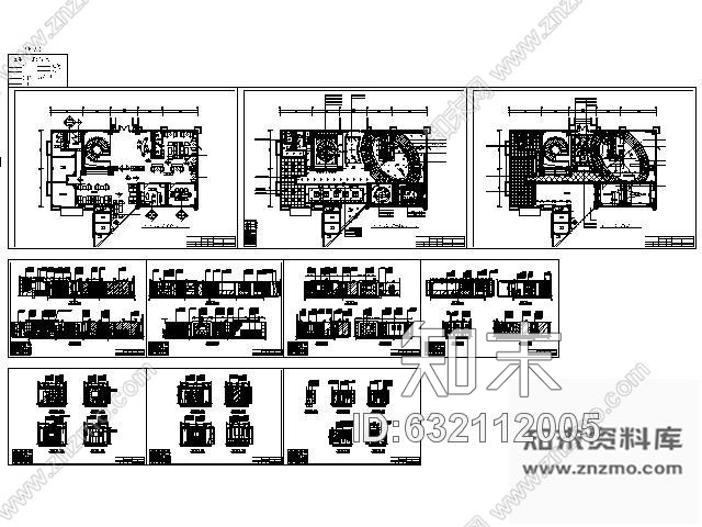 施工图五星酒店商务会所装修图cad施工图下载【ID:632112005】