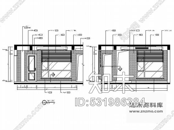 施工图成都现代中式禅味风格双层别墅室内设计装修图cad施工图下载【ID:531986384】