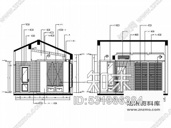 施工图成都现代中式禅味风格双层别墅室内设计装修图cad施工图下载【ID:531986384】